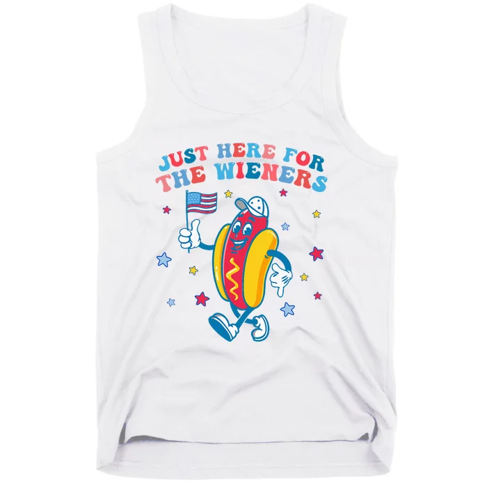 IM Just Here For The Wieners Funny 4th Of July Tank Top