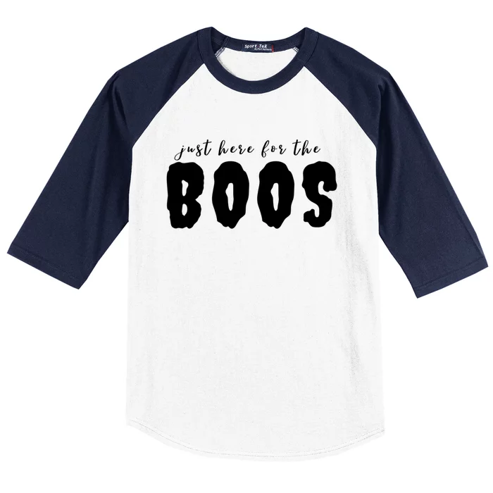 Im Just Here For The Boos Cute S Funny Gift Baseball Sleeve Shirt