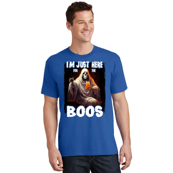 Im Just Here For The Boos Ghost Funny Halloween T-Shirt