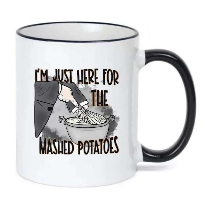 IM Just Here For The Mashed Potatoes Cute Thanksgiving Food Black Color Changing Mug