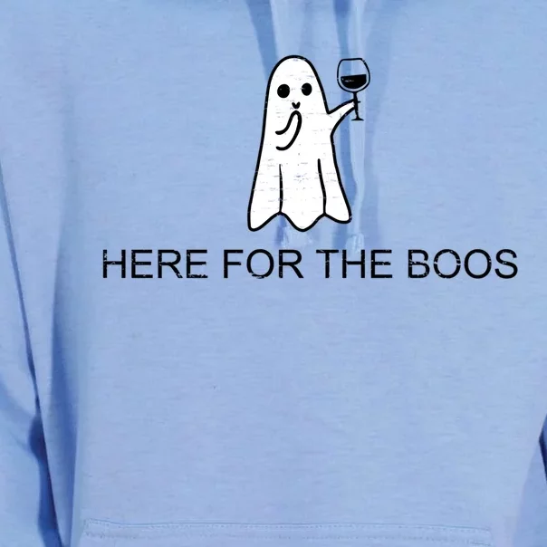 Im Just Here For The Boos Halloween Ghost Ing Wine Gift Unisex Surf Hoodie