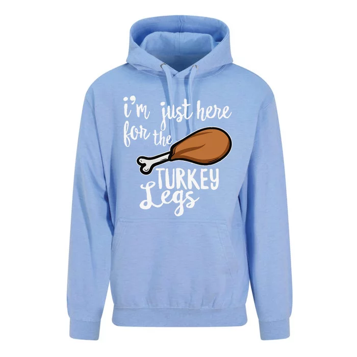 Im Just Here For The Turkey Legs Thanksgiving Food Gift Unisex Surf Hoodie