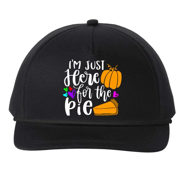 Im Just Here For The Pie Pumpkin Halloween Fall Autumn Love Gift Snapback Five-Panel Rope Hat