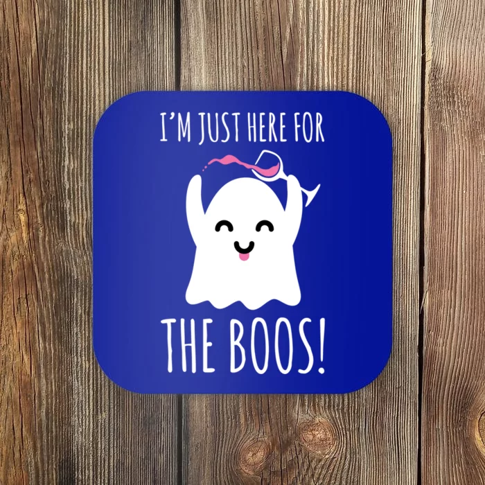 Im Just Here For The Boos Cute Wine Ghost Gift Coaster