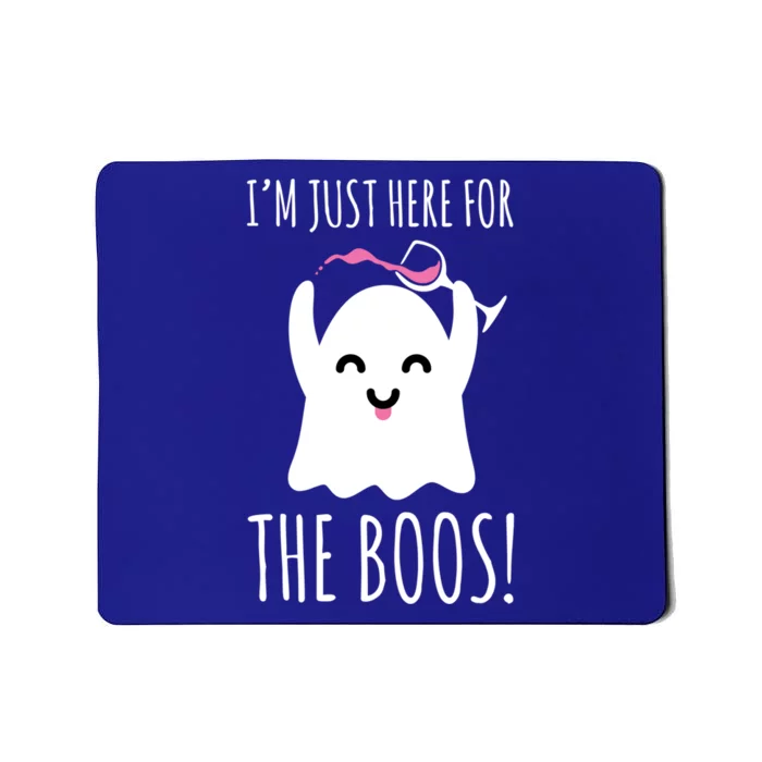 Im Just Here For The Boos Cute Wine Ghost Gift Mousepad