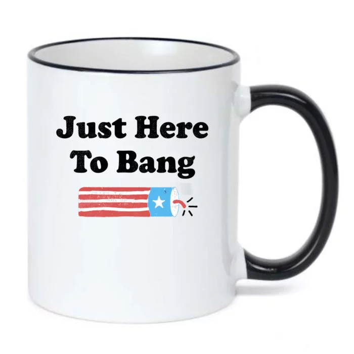 Im Just Here To Bang Black Color Changing Mug