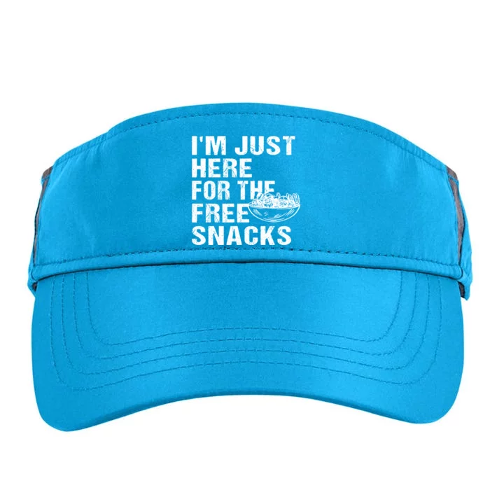 Im Just Here For The Free Snacks Funny Cute Gift Adult Drive Performance Visor