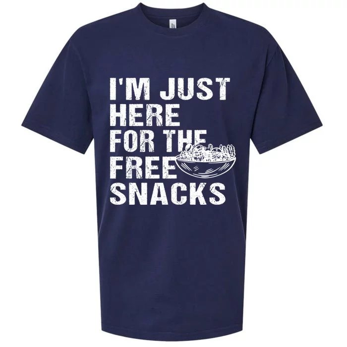 Im Just Here For The Free Snacks Funny Cute Gift Sueded Cloud Jersey T-Shirt