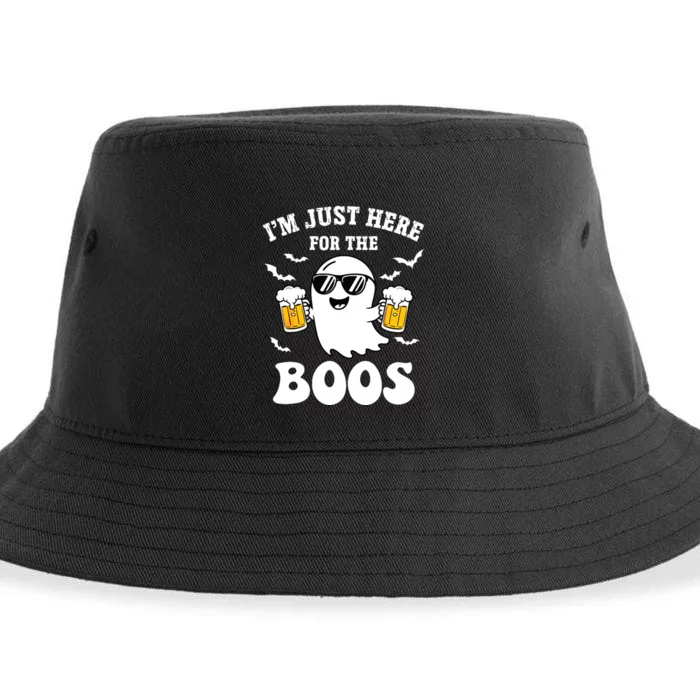 IM Just Here For The Boos Halloween Costume Sustainable Bucket Hat