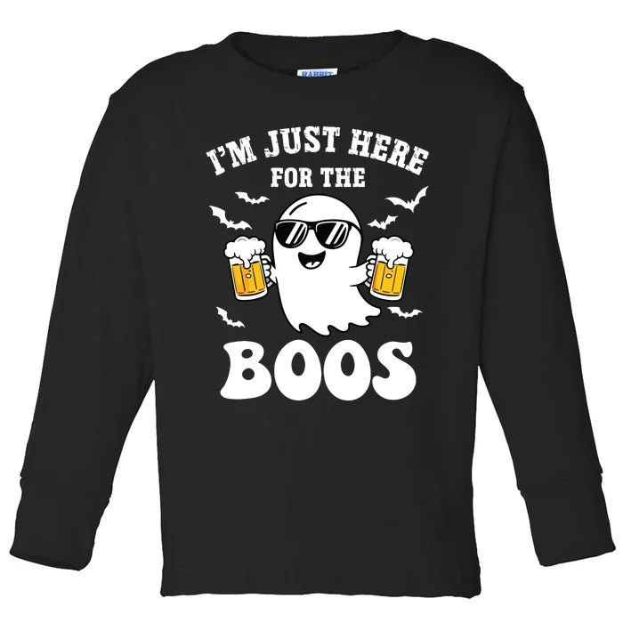 IM Just Here For The Boos Halloween Costume Toddler Long Sleeve Shirt