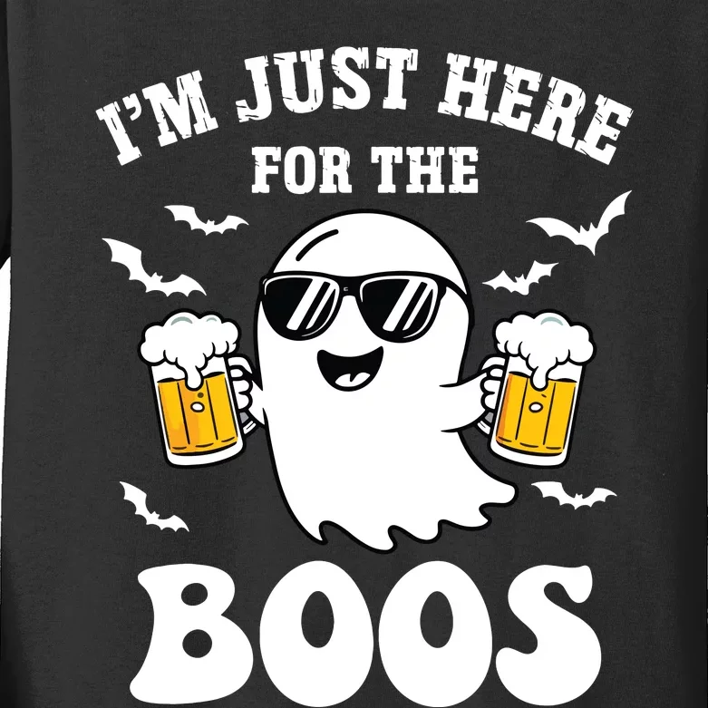 IM Just Here For The Boos Halloween Costume Kids Long Sleeve Shirt