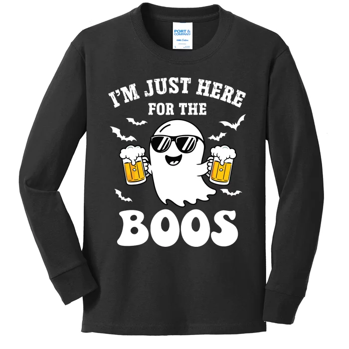 IM Just Here For The Boos Halloween Costume Kids Long Sleeve Shirt