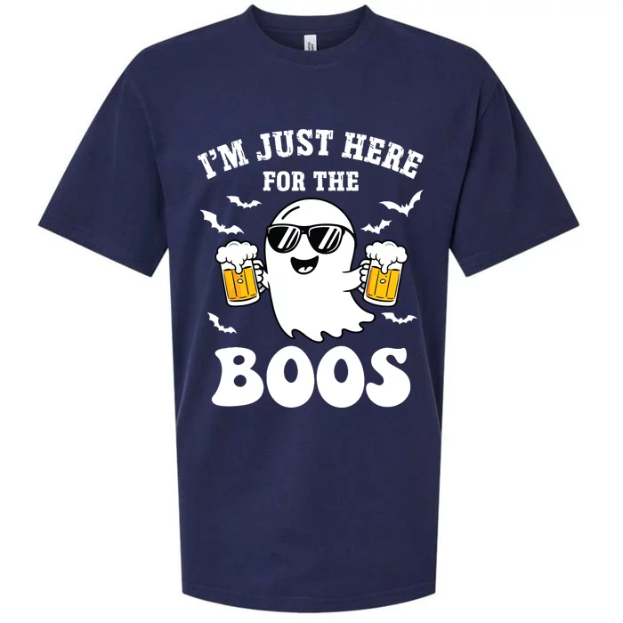 IM Just Here For The Boos Halloween Costume Sueded Cloud Jersey T-Shirt