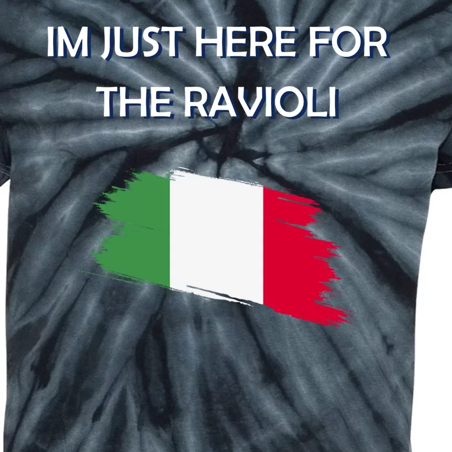 Im Just Here For The Ravioli Funny Italian Humor Italy Food Kids Tie-Dye T-Shirt