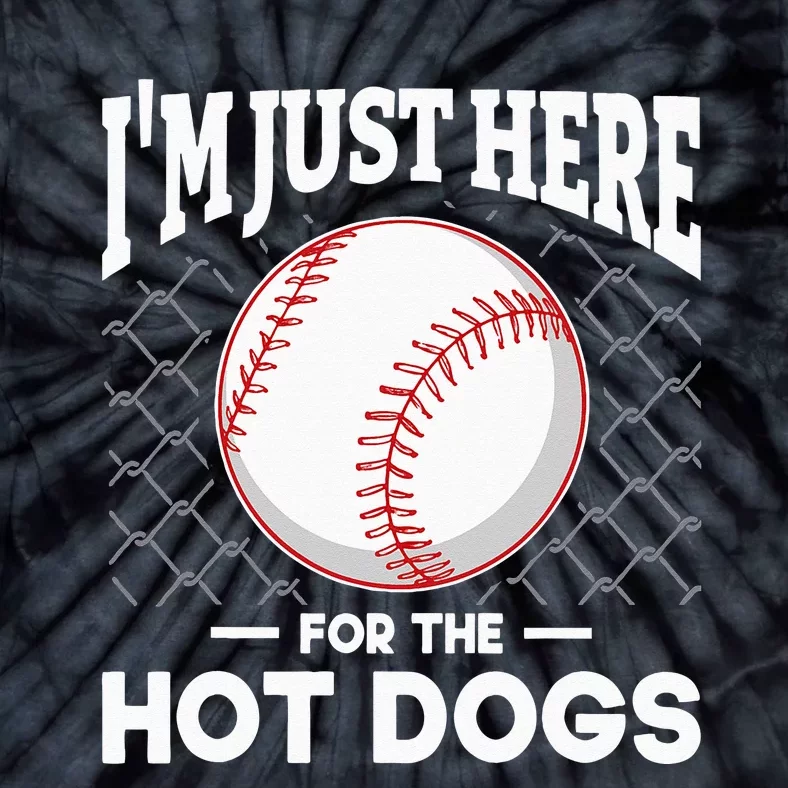 I'm Just Here For The Hot Dogs Summer Baseball Game Hotdog Tie-Dye T-Shirt