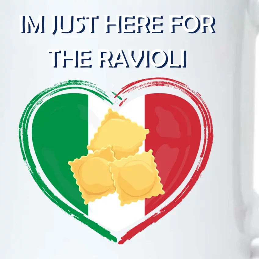 Im Just Here For The Ravioli Funny Italian Humor Italy Food Black Color Changing Mug