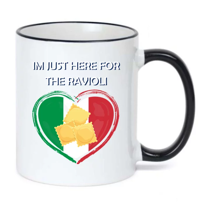 Im Just Here For The Ravioli Funny Italian Humor Italy Food Black Color Changing Mug