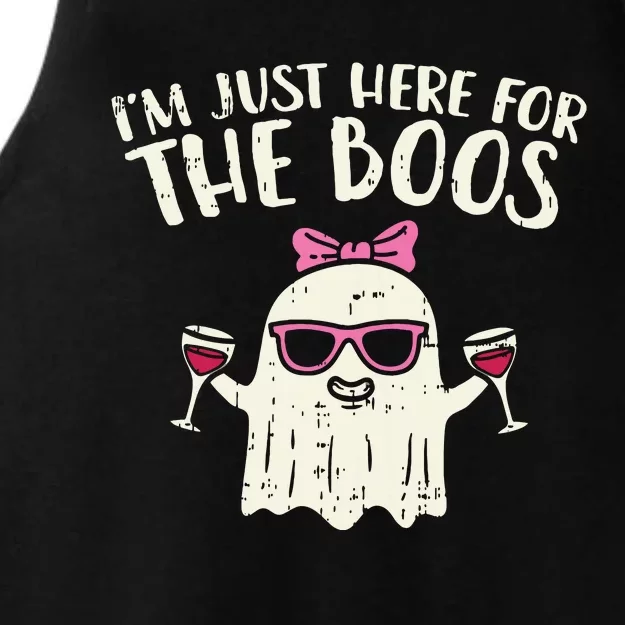 Im Just Here For The Boos Funny Halloween Costume For Women Ladies Tri-Blend Wicking Tank