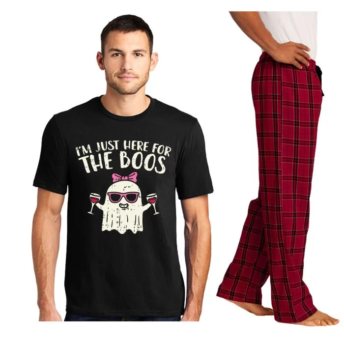 Im Just Here For The Boos Funny Halloween Costume For Women Pajama Set