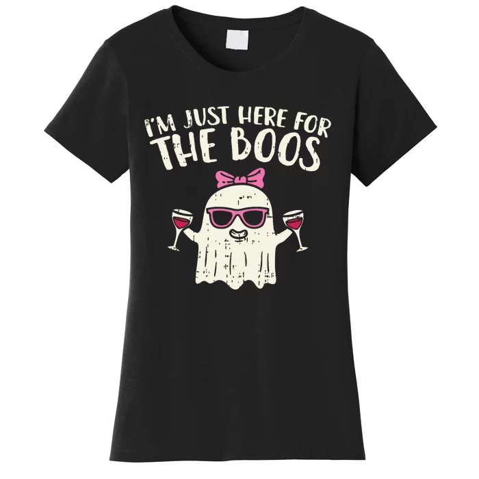 Im Just Here For The Boos Funny Halloween Costume For Women Women's T-Shirt