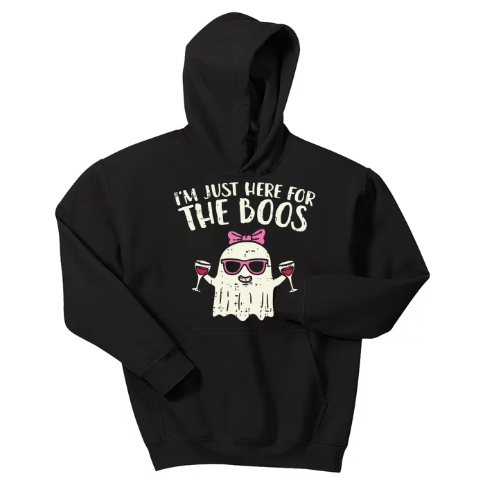 Im Just Here For The Boos Funny Halloween Costume For Women Kids Hoodie