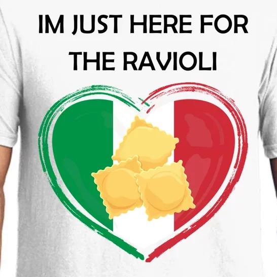 Im Just Here For The Ravioli Funny Italian Humor Italy Food Pajama Set