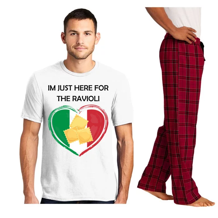 Im Just Here For The Ravioli Funny Italian Humor Italy Food Pajama Set