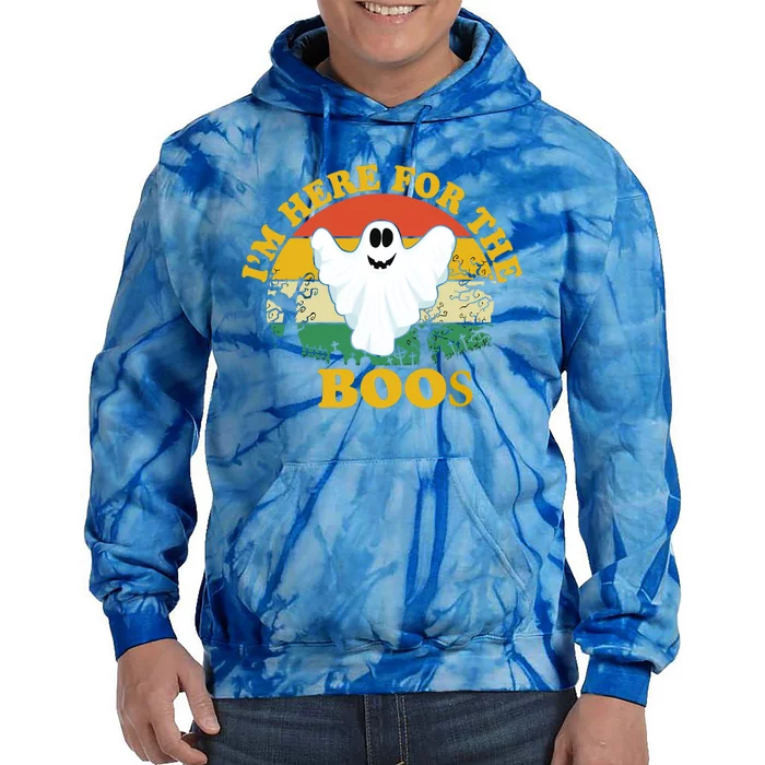 Im Just Here For The Boos Halloween Funny Ghost Cool Gift Tie Dye Hoodie