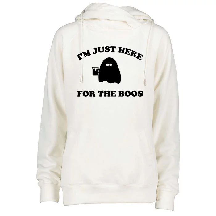 IM Just Here For The Boos Halloween Womens Funnel Neck Pullover Hood