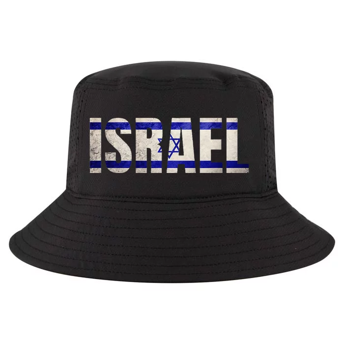 Israel Jewish Israeli Flag Star of David Pride Vintage Retro Cool Comfort Performance Bucket Hat