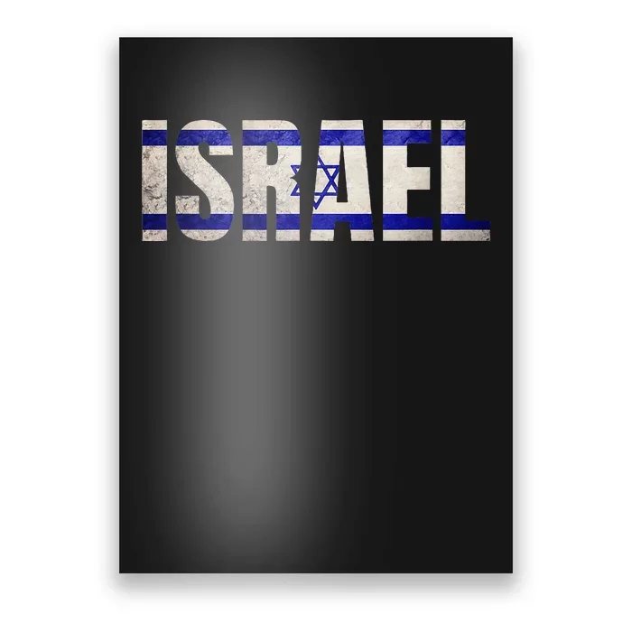 Israel Jewish Israeli Flag Star of David Pride Vintage Retro Poster