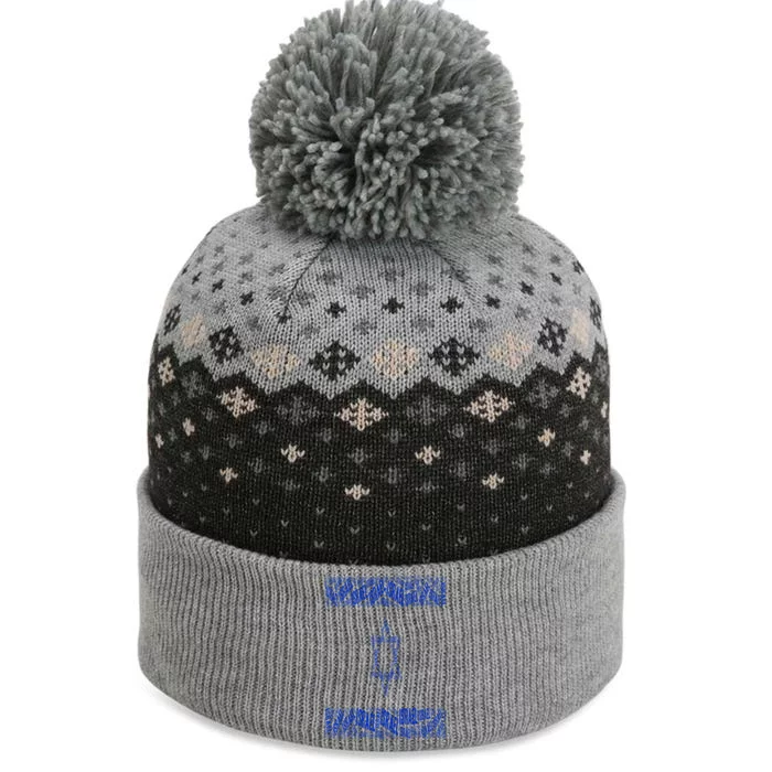 Israel Jewish Israeli Flag Star of David Pride Love Text Art The Baniff Cuffed Pom Beanie