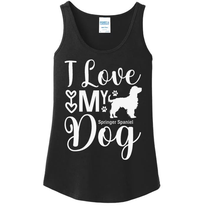 I Just Love Springer Spaniels Spanniel Lover Loves Dogs Ladies Essential Tank