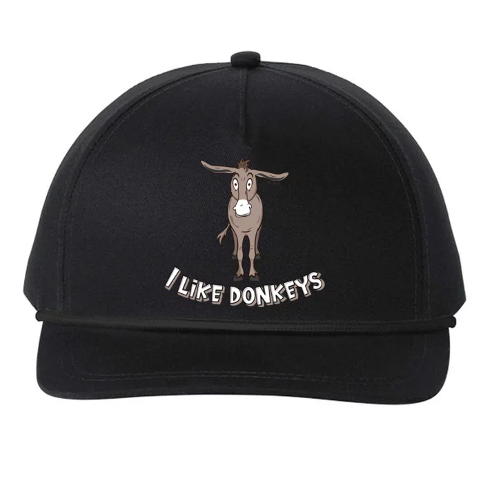 I Just Like Donkey´s Funny Donkey Farmer Or Rider Gift Snapback Five-Panel Rope Hat