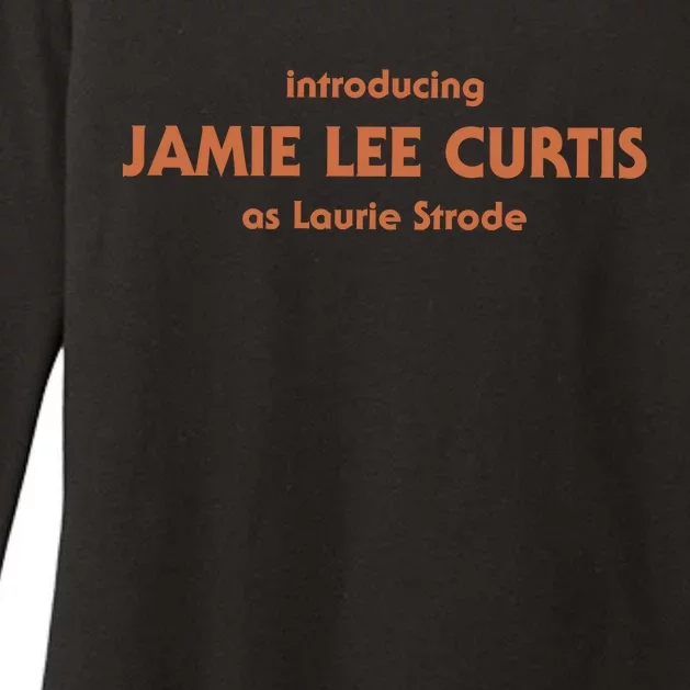 Introducing Jamie Lee Curtis As Laurie Strode Halloween Womens CVC Long Sleeve Shirt