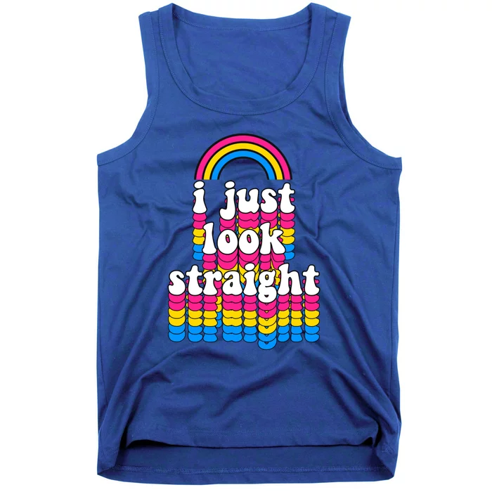 I Just Look Straight Pansexual Pride Flag Gift Tank Top