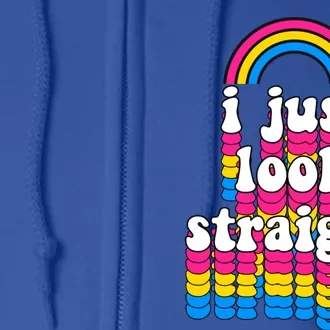 I Just Look Straight Pansexual Pride Flag Gift Full Zip Hoodie