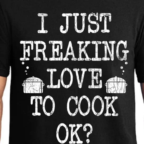 I Just Love To Cook Funny Chef Cooking Graphic Gift Pajama Set