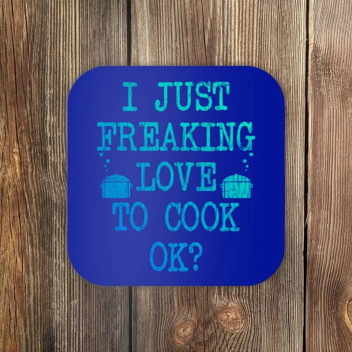 I Just Love To Cook Funny Chef Cooking Graphic Great Gift Coaster