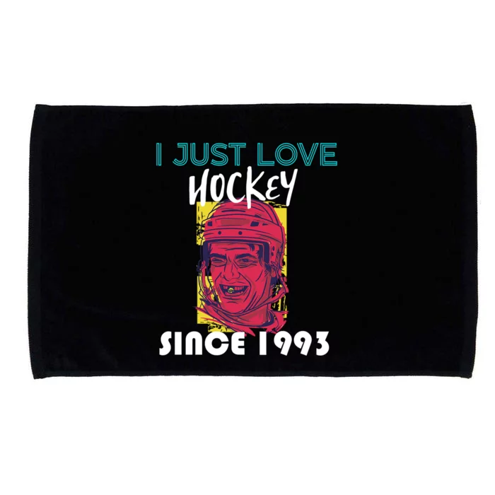 I Just Love Hockey Since 1993 Great Gift Microfiber Hand Towel