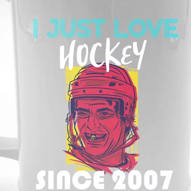 I Just Love Hockey Since 2007 Gift Front & Back Beer Stein