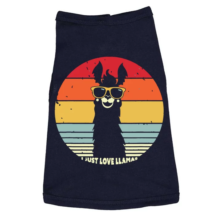 I Just Love Llamas Retro Style Llama Doggie Tank