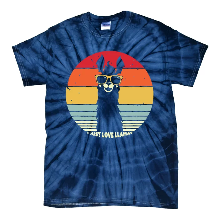 I Just Love Llamas Retro Style Llama Tie-Dye T-Shirt