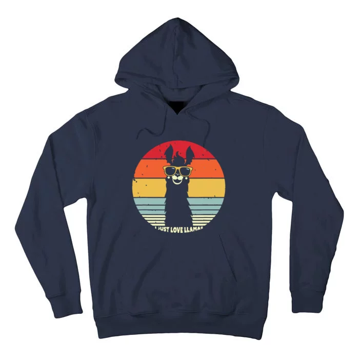 I Just Love Llamas Retro Style Llama Tall Hoodie