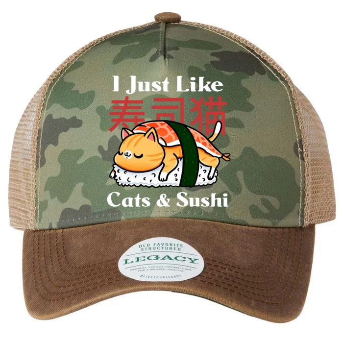 I Just Like Cats And Sushi Legacy Tie Dye Trucker Hat