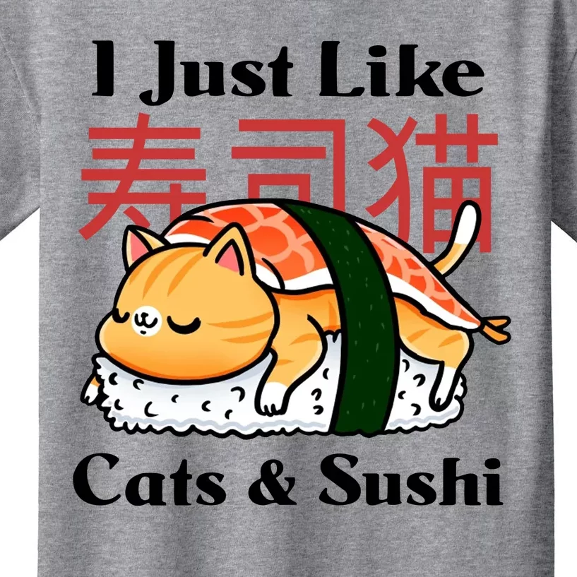 I Just Like Cats And Sushi Kids T-Shirt