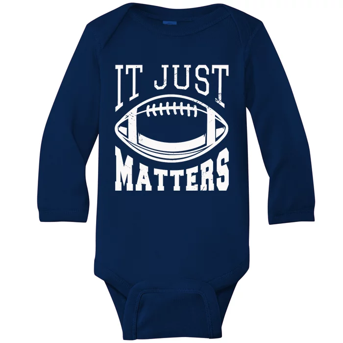 It Just Matters Football Baby Long Sleeve Bodysuit