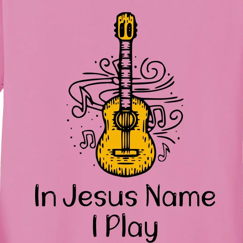 In Jesus Name I Play Kids Long Sleeve Shirt