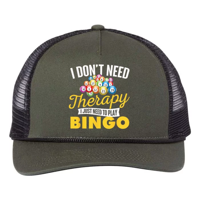 I Just Need To Play Bingo Bingo Lover Gambler Gambling Retro Rope Trucker Hat Cap