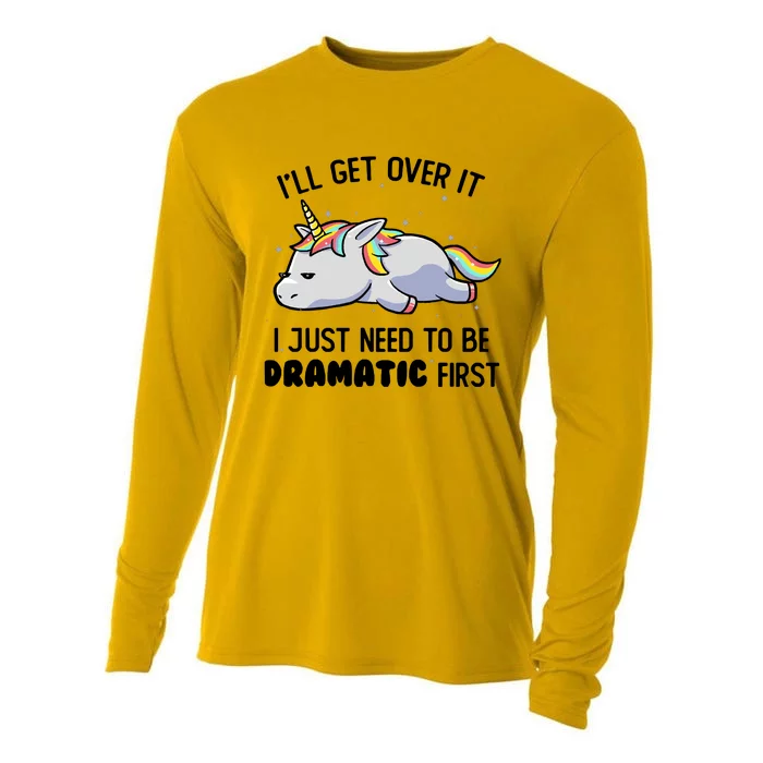 I Just Need To Be Dramatic Lazy Unicorn Cooling Performance Long Sleeve Crew